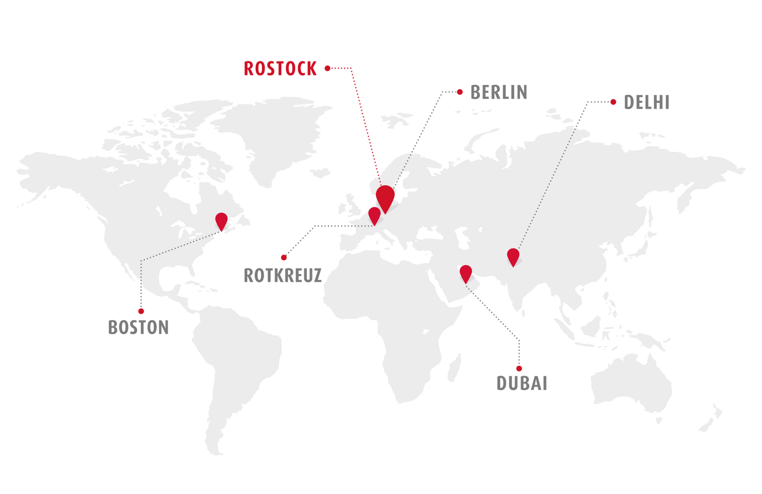 CENTOGENE World Map Pins Local Partner